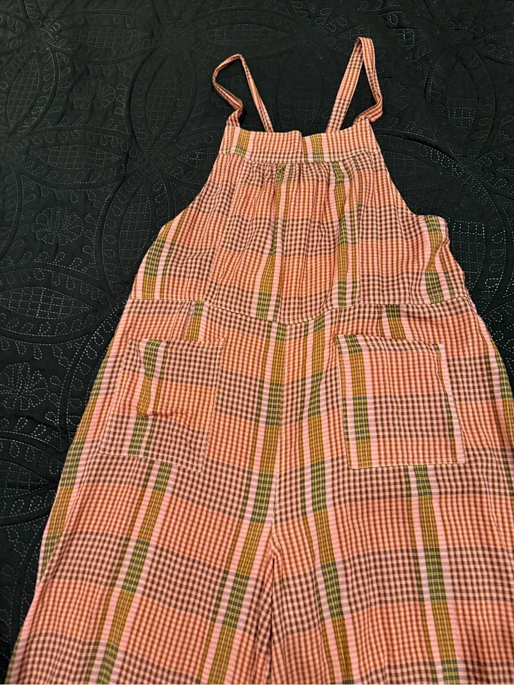 NATURAL LIFE Plaid Overalls - Picture 1 of 6